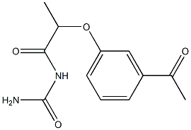 [2-(3-acetylphenoxy)propanoyl]urea Structure