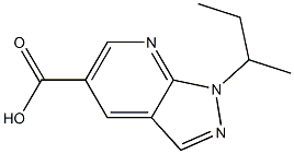 1-sec-butyl-1H-pyrazolo[3,4-b]pyridine-5-carboxylic acid Struktur