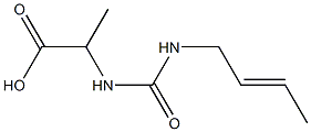 2-({[(2E)-but-2-enylamino]carbonyl}amino)propanoic acid Structure