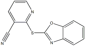 2-(1,3-benzoxazol-2-ylsulfanyl)pyridine-3-carbonitrile,,结构式