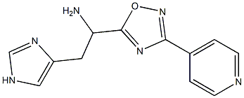 2-(1H-imidazol-4-yl)-1-[3-(pyridin-4-yl)-1,2,4-oxadiazol-5-yl]ethan-1-amine Structure