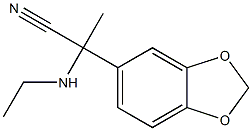 2-(2H-1,3-benzodioxol-5-yl)-2-(ethylamino)propanenitrile Structure