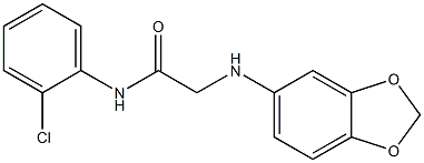 2-(2H-1,3-benzodioxol-5-ylamino)-N-(2-chlorophenyl)acetamide 结构式