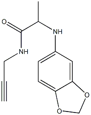 2-(2H-1,3-benzodioxol-5-ylamino)-N-(prop-2-yn-1-yl)propanamide Structure