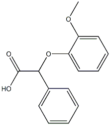 2-(2-methoxyphenoxy)-2-phenylacetic acid Struktur