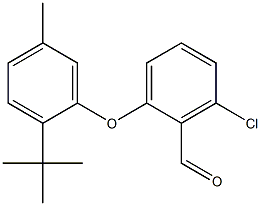 2-(2-tert-butyl-5-methylphenoxy)-6-chlorobenzaldehyde 结构式