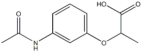 2-(3-acetamidophenoxy)propanoic acid Struktur