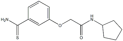 2-(3-carbamothioylphenoxy)-N-cyclopentylacetamide 结构式