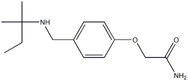 2-(4-{[(2-methylbutan-2-yl)amino]methyl}phenoxy)acetamide 化学構造式