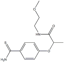 2-(4-carbamothioylphenoxy)-N-(2-methoxyethyl)propanamide Struktur