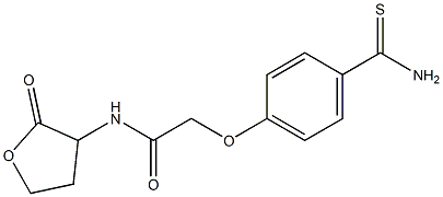 2-(4-carbamothioylphenoxy)-N-(2-oxooxolan-3-yl)acetamide 结构式