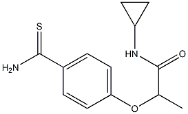 2-(4-carbamothioylphenoxy)-N-cyclopropylpropanamide Struktur