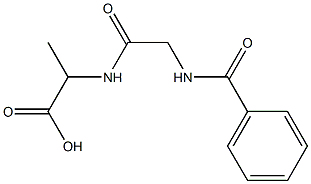 2-{[(benzoylamino)acetyl]amino}propanoic acid Struktur