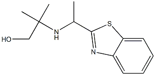 2-{[1-(1,3-benzothiazol-2-yl)ethyl]amino}-2-methylpropan-1-ol 化学構造式