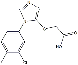 2-{[1-(3-chloro-4-methylphenyl)-1H-1,2,3,4-tetrazol-5-yl]sulfanyl}acetic acid Structure