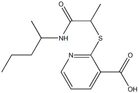 2-{[1-(pentan-2-ylcarbamoyl)ethyl]sulfanyl}pyridine-3-carboxylic acid Struktur