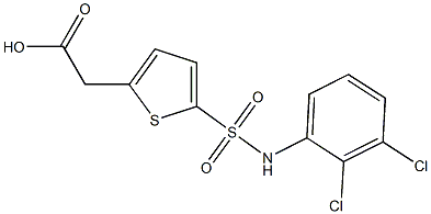 2-{5-[(2,3-dichlorophenyl)sulfamoyl]thiophen-2-yl}acetic acid Structure