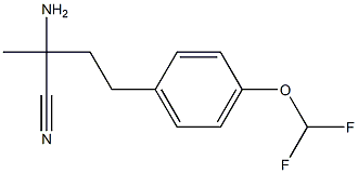 2-amino-4-[4-(difluoromethoxy)phenyl]-2-methylbutanenitrile Structure