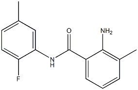 2-amino-N-(2-fluoro-5-methylphenyl)-3-methylbenzamide,,结构式
