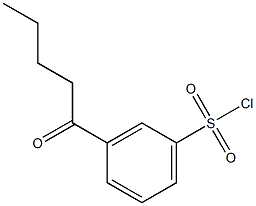3-pentanoylbenzene-1-sulfonyl chloride
