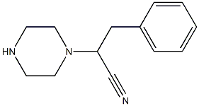 3-phenyl-2-(piperazin-1-yl)propanenitrile Structure