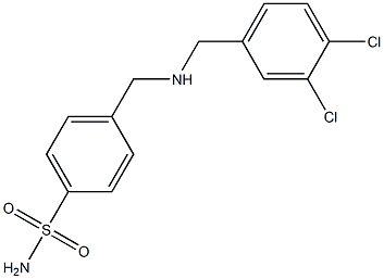 4-({[(3,4-dichlorophenyl)methyl]amino}methyl)benzene-1-sulfonamide Struktur