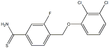 4-(2,3-dichlorophenoxymethyl)-3-fluorobenzene-1-carbothioamide Structure
