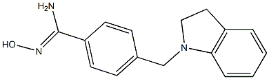 4-(2,3-dihydro-1H-indol-1-ylmethyl)-N'-hydroxybenzenecarboximidamide Structure