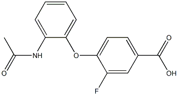 4-(2-acetamidophenoxy)-3-fluorobenzoic acid Structure