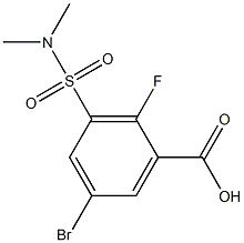 5-bromo-3-[(dimethylamino)sulfonyl]-2-fluorobenzoic acid Structure