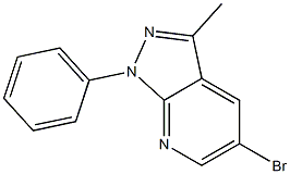 5-bromo-3-methyl-1-phenyl-1H-pyrazolo[3,4-b]pyridine 结构式