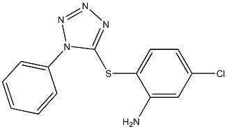 5-chloro-2-[(1-phenyl-1H-1,2,3,4-tetrazol-5-yl)sulfanyl]aniline,,结构式