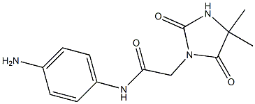 N-(4-aminophenyl)-2-(4,4-dimethyl-2,5-dioxoimidazolidin-1-yl)acetamide 结构式