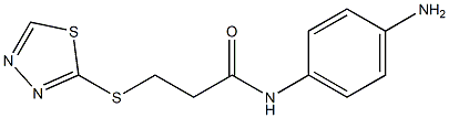 N-(4-aminophenyl)-3-(1,3,4-thiadiazol-2-ylsulfanyl)propanamide Structure