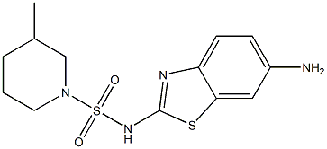 N-(6-amino-1,3-benzothiazol-2-yl)-3-methylpiperidine-1-sulfonamide Struktur