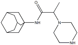N-(adamantan-1-yl)-2-(piperazin-1-yl)propanamide Struktur