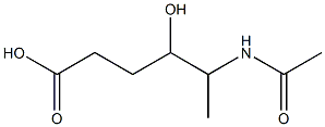 Hexanoic  acid,  5-(acetylamino)-4-hydroxy- Structure