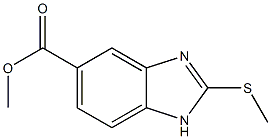 2-Methylsulfanyl-1H-benzoimidazole-5-carboxylic acid methyl ester Structure