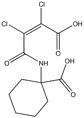1-(3-Carboxy-2,3-dichloro-acryloylamino)-cyclohexanecarboxylic acid Structure
