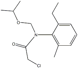 N-(2-乙基-6-甲基苯基)-N-(异丙氧基甲基)-氯乙酰胺, , 结构式