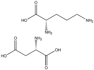L-鸟氨酸-L-天冬氨酸 结构式