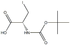 (R)-N-tert-butoxycarbonyl-3-iodoalanine Structure