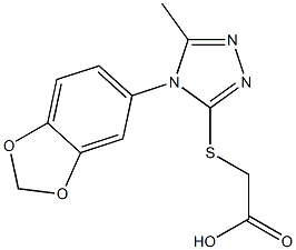 2-{[4-(2H-1,3-benzodioxol-5-yl)-5-methyl-4H-1,2,4-triazol-3-yl]sulfanyl}acetic acid Structure