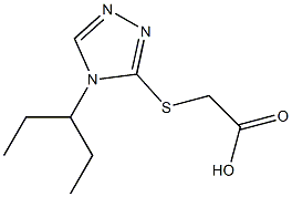 2-{[4-(pentan-3-yl)-4H-1,2,4-triazol-3-yl]sulfanyl}acetic acid Struktur