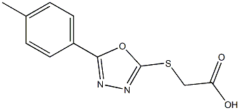 2-{[5-(4-methylphenyl)-1,3,4-oxadiazol-2-yl]sulfanyl}acetic acid Struktur