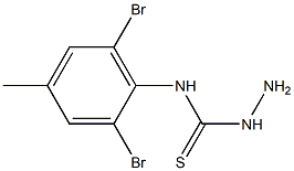 3-amino-1-(2,6-dibromo-4-methylphenyl)thiourea,,结构式