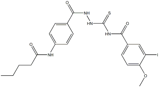 3-iodo-4-methoxy-N-({2-[4-(pentanoylamino)benzoyl]hydrazino}carbothioyl)benzamide