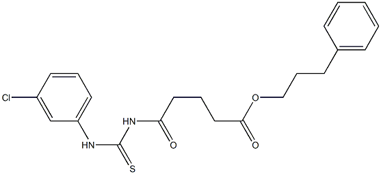  3-phenylpropyl 5-{[(3-chloroanilino)carbothioyl]amino}-5-oxopentanoate
