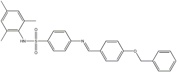 4-({(E)-[4-(benzyloxy)phenyl]methylidene}amino)-N-mesitylbenzenesulfonamide Struktur
