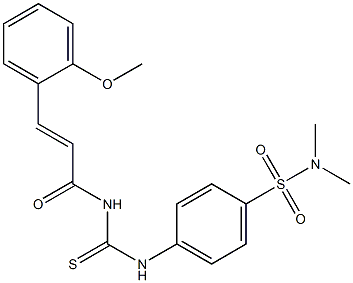 4-[({[(E)-3-(2-methoxyphenyl)-2-propenoyl]amino}carbothioyl)amino]-N,N-dimethylbenzenesulfonamide